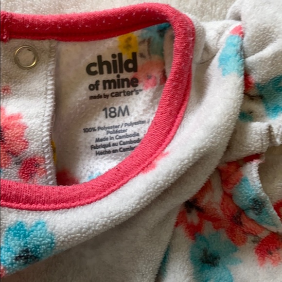 3/$12 SALE Sleep and Play Fleece Romper - Picture 4 of 4